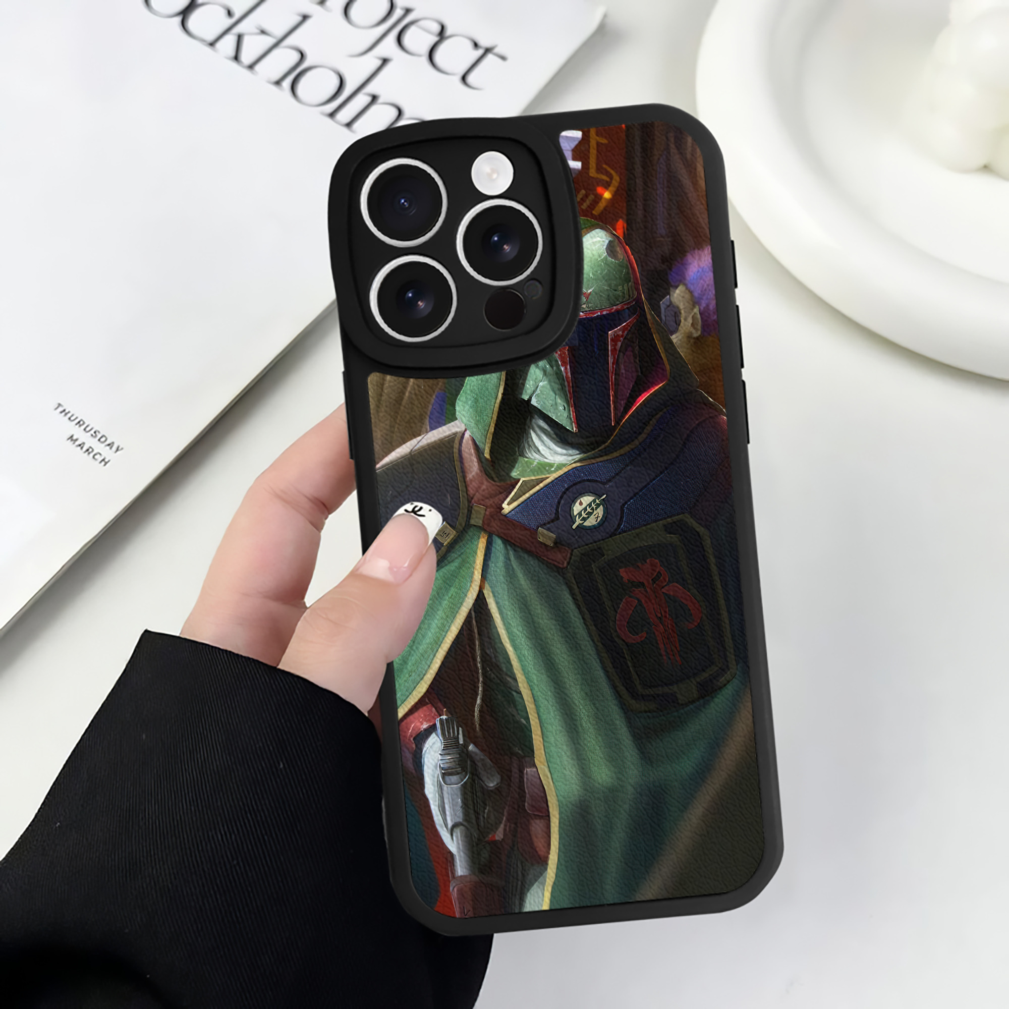 （画像用） スター・ウォーズ Star Wars 【iPhone 16シリーズ対応】シリコンスマホケース（レザー調） 材質：シリコン